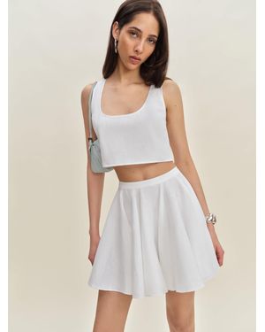Reformation Britt Linen Skirt in Natural | Lyst