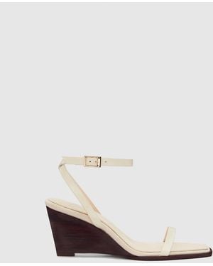 Reformation Lina Wedge Sandal 5 - White