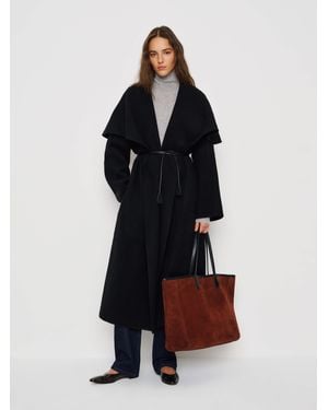 Reformation Kay Double Faced Coat - Black