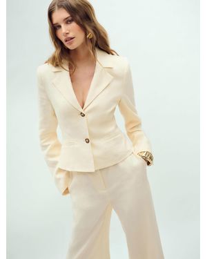 Reformation Easton Linen Jacket - Natural