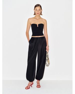 Reformation Aven Satin Pant - Blue