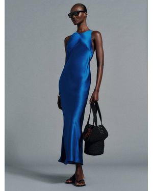 Reformation Noe Silk Dress - Blue