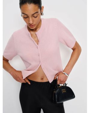Reformation Maude Cashmere Cardigan - Pink
