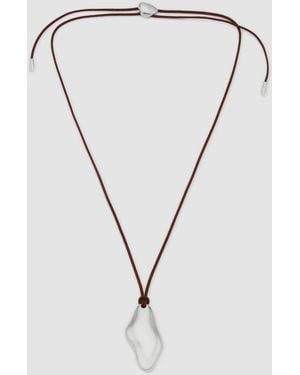 Reformation Carmel Necklace Espresso - White