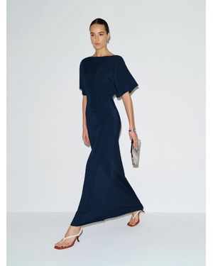 Reformation Caila Silk Dress - Blue