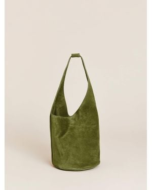 Reformation Small Silvana Bucket Bag - Green