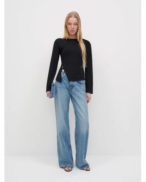 Reformation Nicola Knit Top - Blue