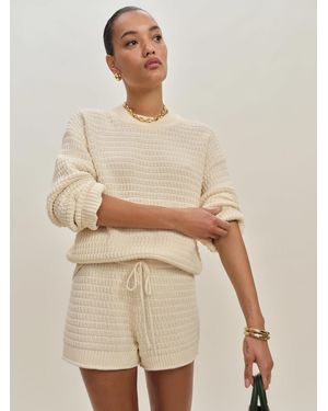 Reformation Collie Cotton Shorts - Natural