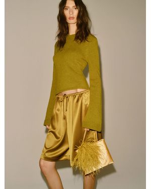Reformation Ashley Regenerative Wool Crew Jumper - Yellow