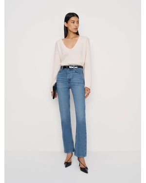 Reformation Cynthia High Rise Straight Jeans - Blue