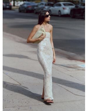 Reformation Ellison Knit Dress Sequin - Gray