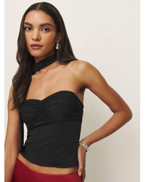 Reformation Ezra Knit Top - Black