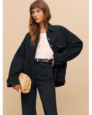 Reformation Brooks Oversized Denim Jacket - Black