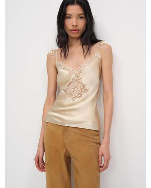 Reformation Serafina Silk Top - Natural