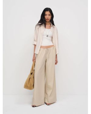 Reformation Zian Low Rise Pant - Natural
