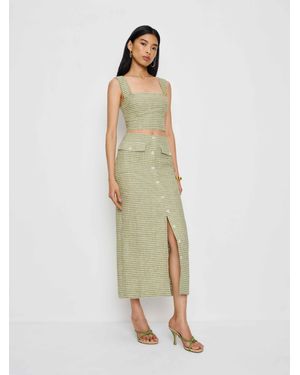 Reformation Britt Linen Skirt - White