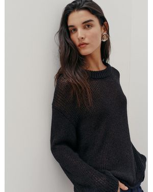 Reformation Elliot Boucle Crew Jumper - Black