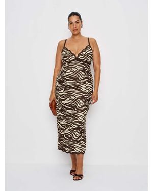 Reformation Sara Linen Dress Es 14 - White