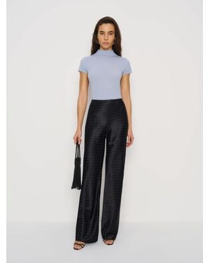 Reformation Gale Satin Mid Rise Bias Pant - White