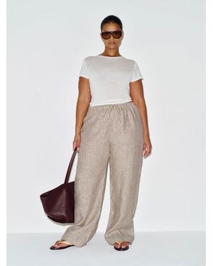 Reformation Olina Linen Pant Es - White