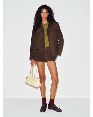Reformation Veda Rhodes Suede Jacket - Brown