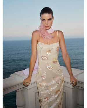 Reformation Frankie Dress Sequin 0 - Natural