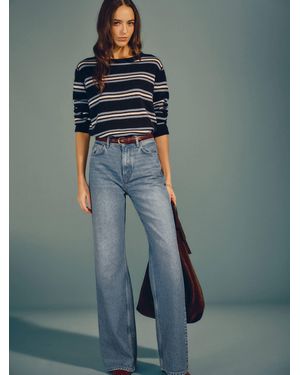 Reformation Cary High Rise Slouchy Wide Leg Jeans Denim - Blue
