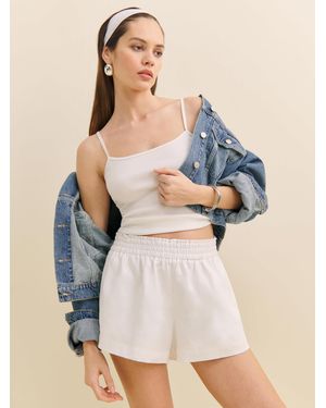 Reformation Mila Linen Short - White
