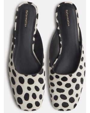 Reformation Inez Flat Mule 5 - Black