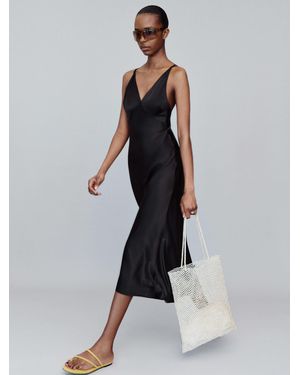 Reformation Anaya Silk Dress - Black
