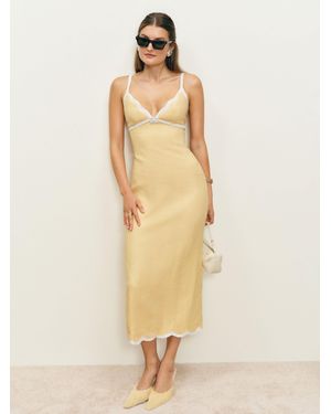 Reformation Petites Sara Linen Dress - Natural