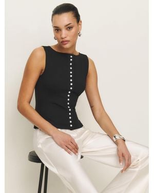 Reformation Julie Knit Top - Black