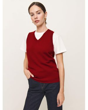 Reformation Reese Cashmere Tank Top - Red