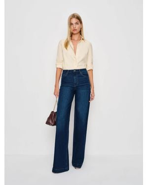 Reformation Alfie Relaxed Shirt - Blue