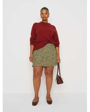 Reformation Brandy Skirt Es Lace - Red