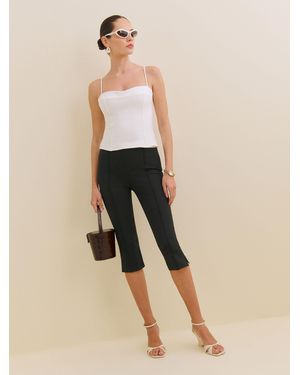 Reformation Gusta Knit Cropped Pant - Natural