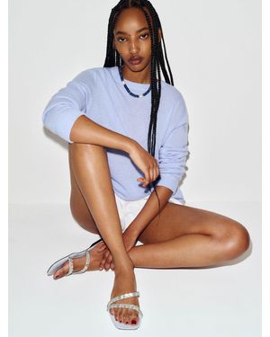 Reformation Shoshana Flat Sandal 5 - Blue