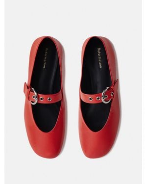 Reformation Bethany Ballet Flat 5 - Red