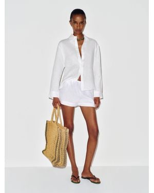 Reformation Andy Oversized Linen Shirt - White