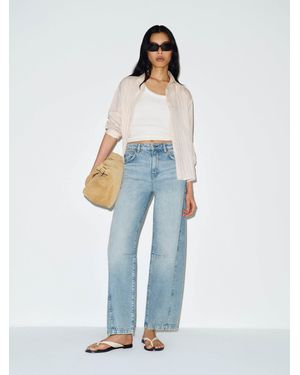 Reformation Tyler Mid Rise Barrel Jeans - Blue