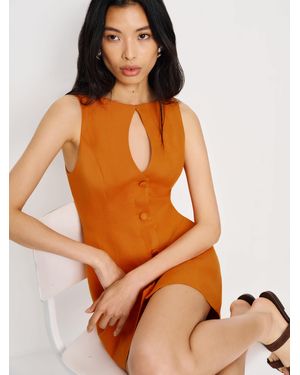 Reformation Pola Linen Dress - Orange