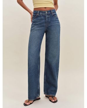 Reformation Morley V-Waist Baggy Jeans - Blue