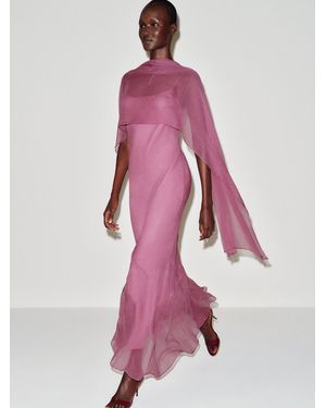 Reformation Rida Silk Chiffon Dress - Pink