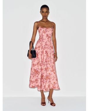 Reformation Neri Linen Dress - Pink