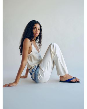 Reformation Jessie Thong Sandal 7 - Blue