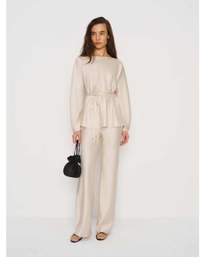 Reformation Aubrey Satin Two Piece - Natural