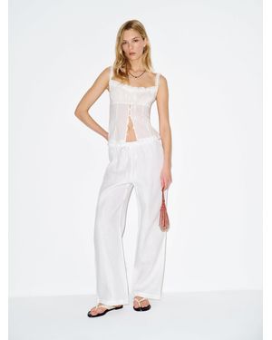 Reformation Olina Linen Pant - Natural