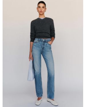 Reformation Cynthia High Rise Straight Jeans Denim - Blue