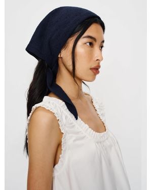 Reformation Goldie Cashmere Blend Triangle Scarf - Blue