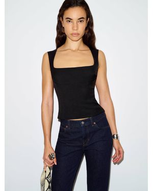 Reformation Tavish Top 0 - Black